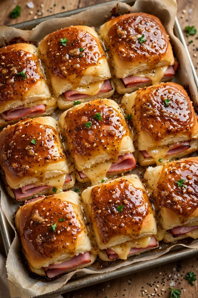 Hawaiian sweet roll sliders stacked for a party platter