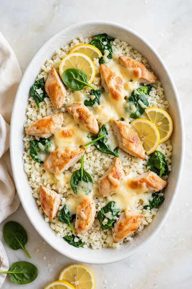 Cauliflower Rice Chicken Bake