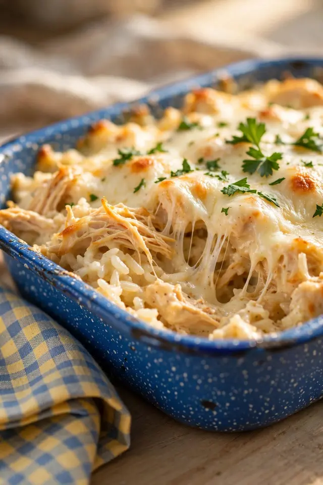 Cheesy Chicken Rice Casserole