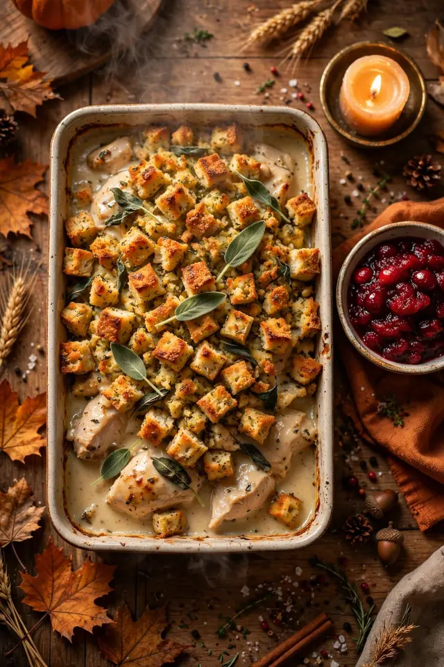Chicken Stuffing Casserole