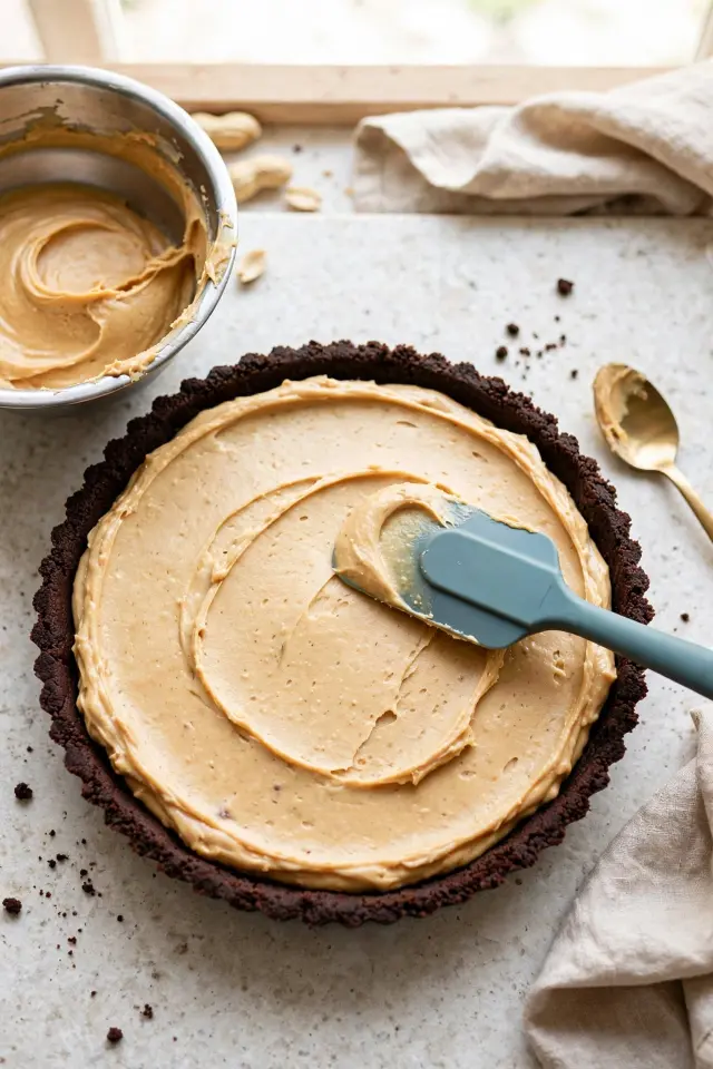 How to Assemble the Peanut Butter Pie