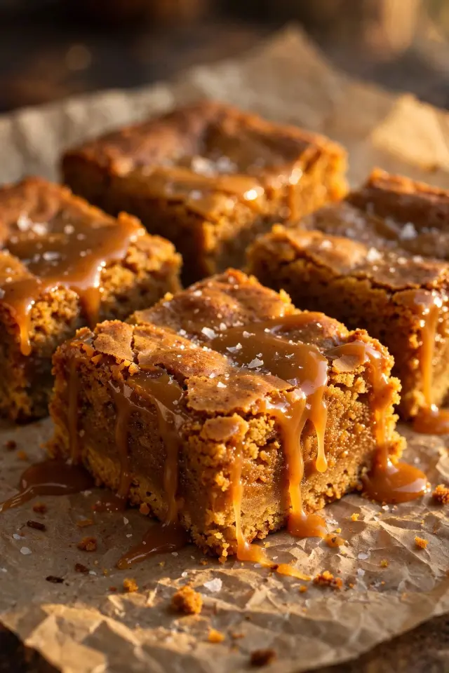 Pumpkin Caramel Blondies