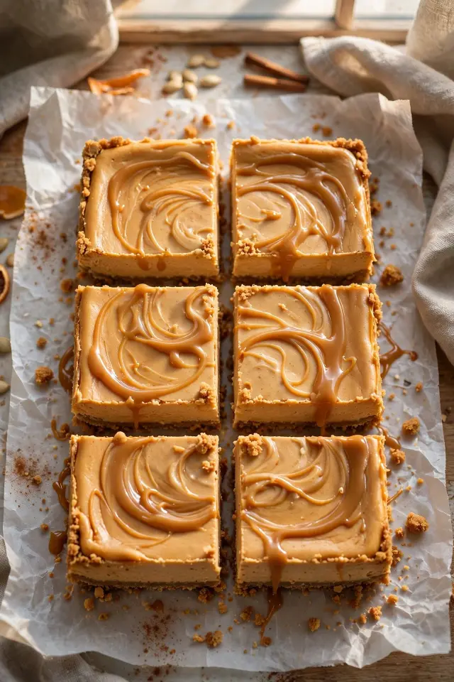 Pumpkin Cheesecake Bars