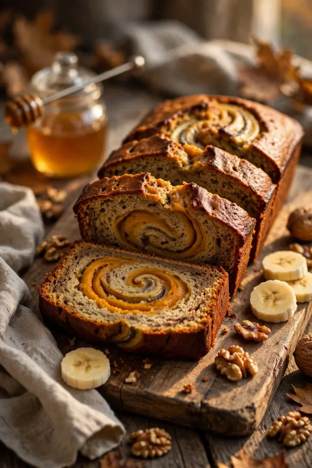 Pumpkin Sourdough Banana Bread