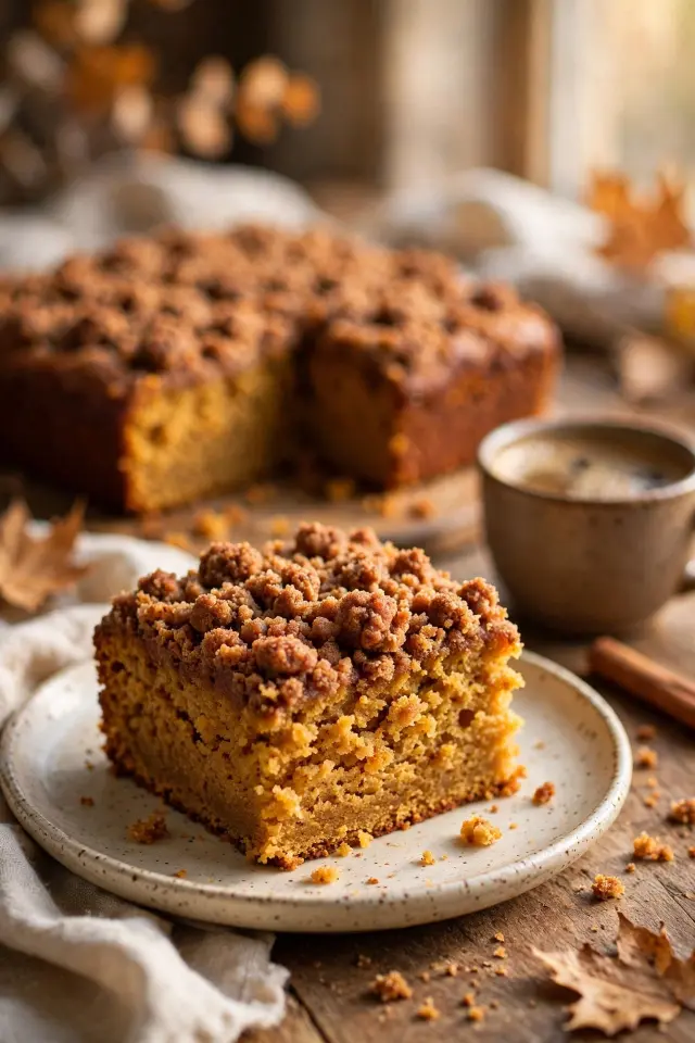 Pumpkin Sourdough Coffee Cake