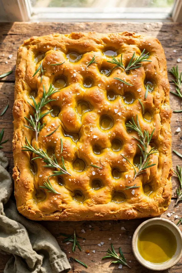 Pumpkin Sourdough Focaccia
