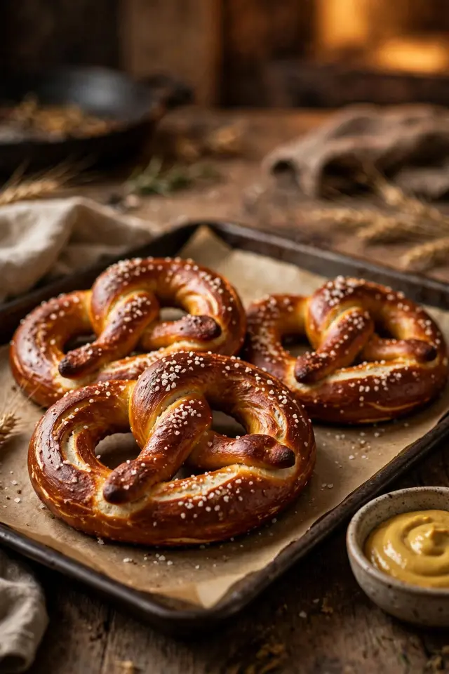 Pumpkin Sourdough Pretzels