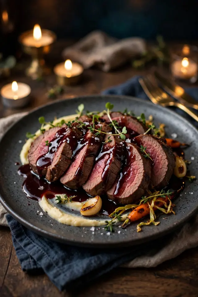 Roast beef tenderloin recipe with red wine reduction