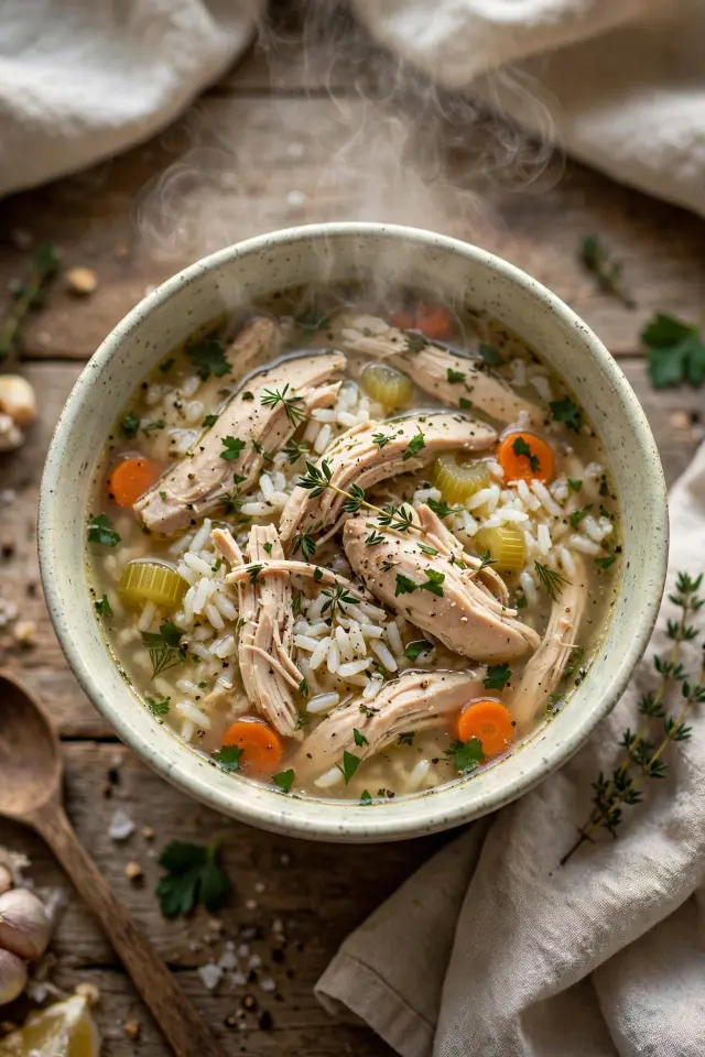 Easy chicken and rice soup recipe