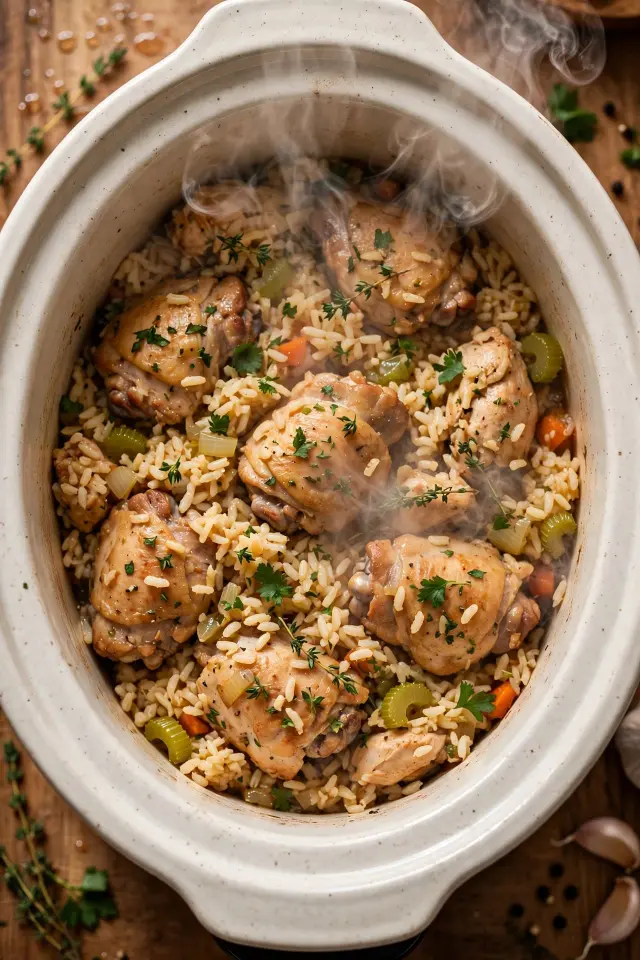Slow cooker chicken and rice recipe