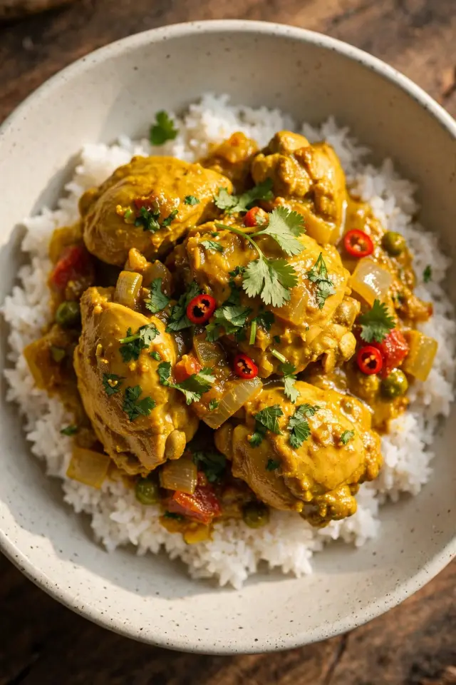 Budget curry chicken and rice recipe