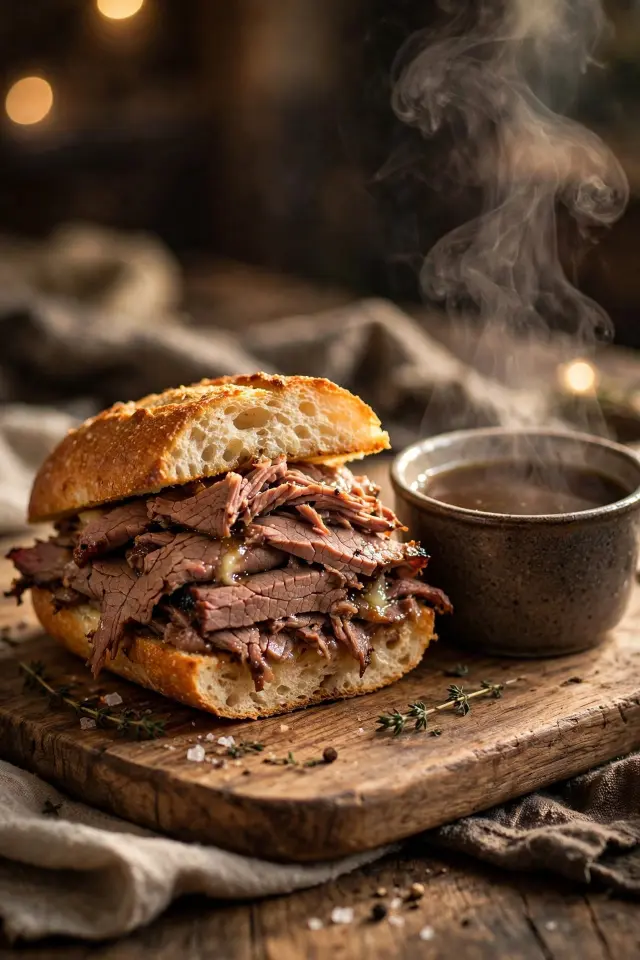 French dip roast beef sandwich recipe with au jus