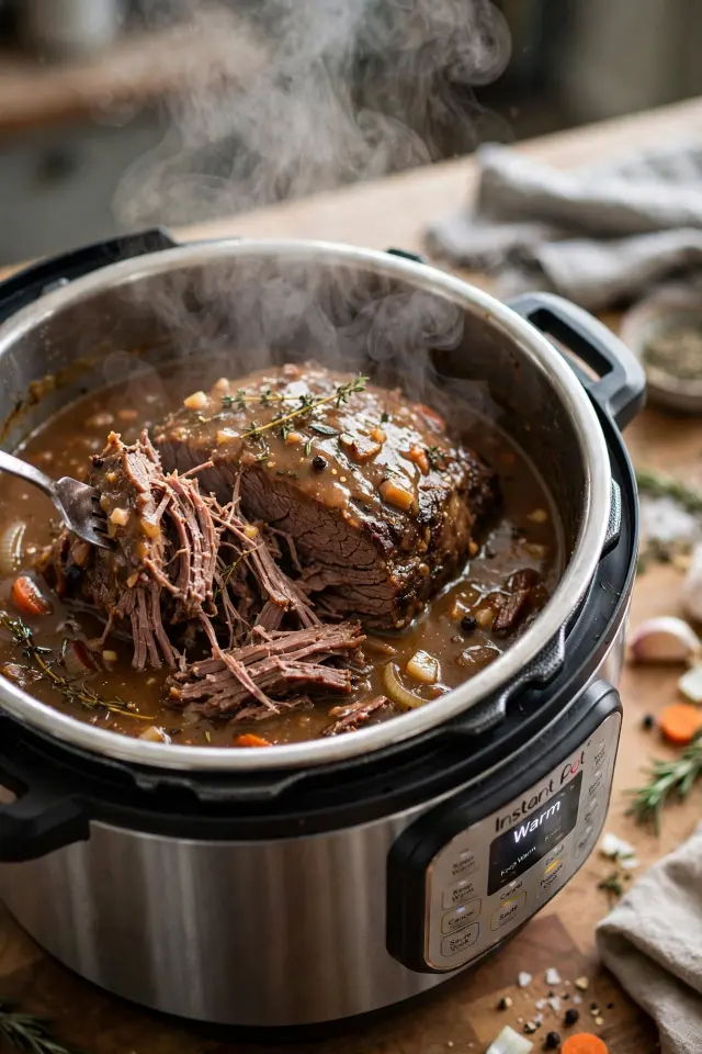 Instant Pot roast beef recipe with gravy
