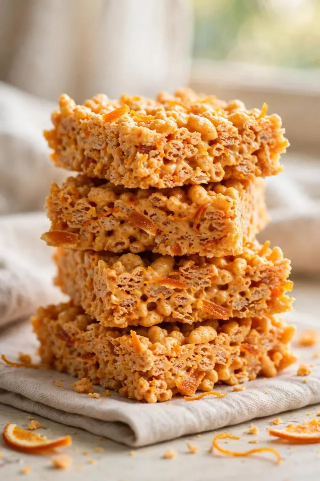 Pumpkin spice rice krispie treat bars