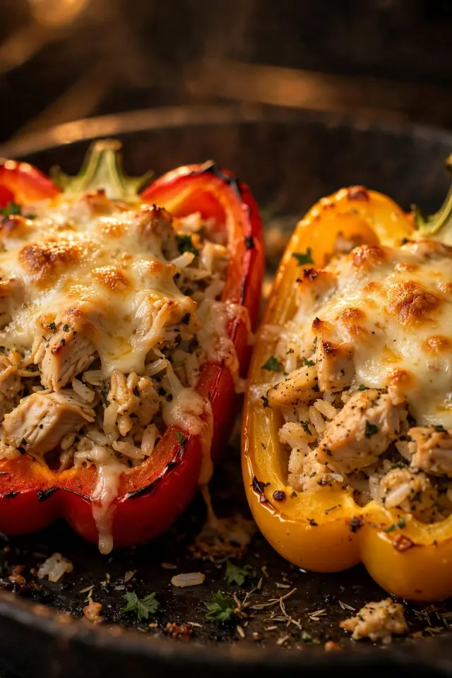  Chicken and rice stuffed peppers recipe