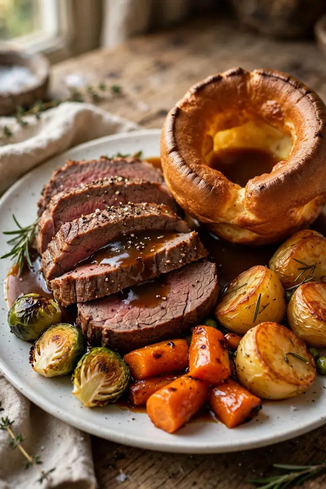 Roast beef with Yorkshire pudding recipe
