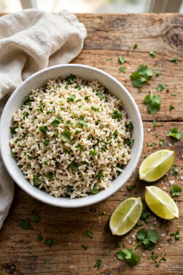 Cilantro Brown Rice Recipe: Fluffy, Lime-Bright Rice in About an Hour
