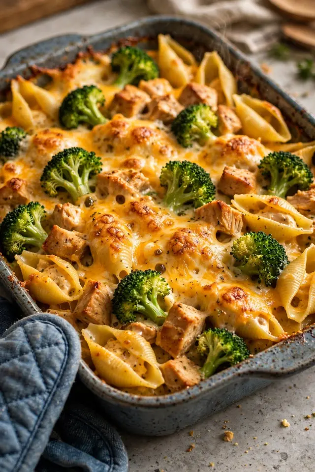 Cheesy Chicken Broccoli Shells
