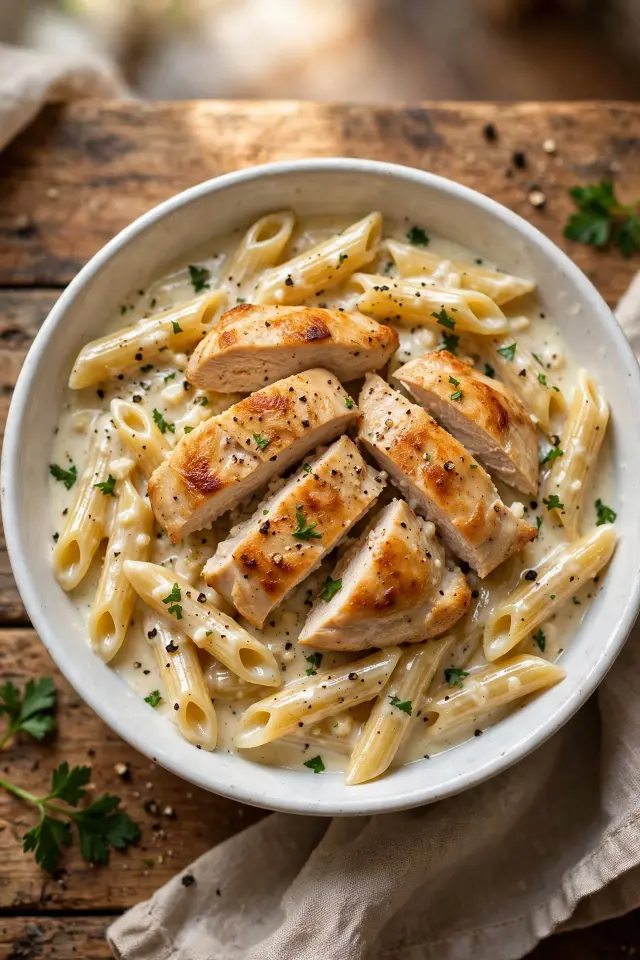 Creamy Garlic Chicken Penne