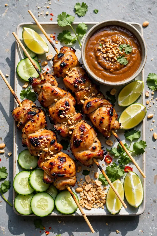 Peanut Satay Skewers