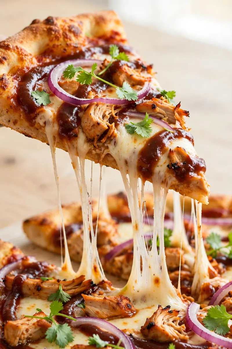 BBQ chicken pizza