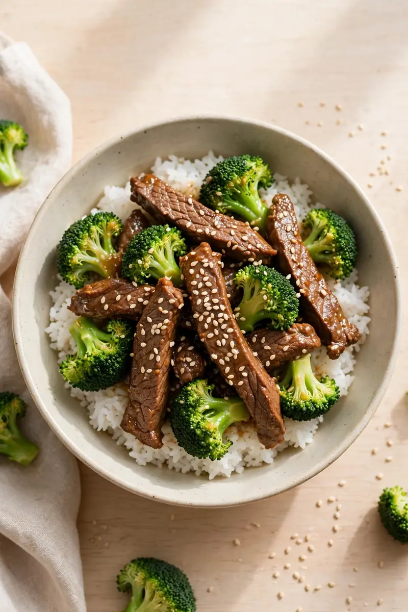 Beef and Broccoli Rice Bowls
