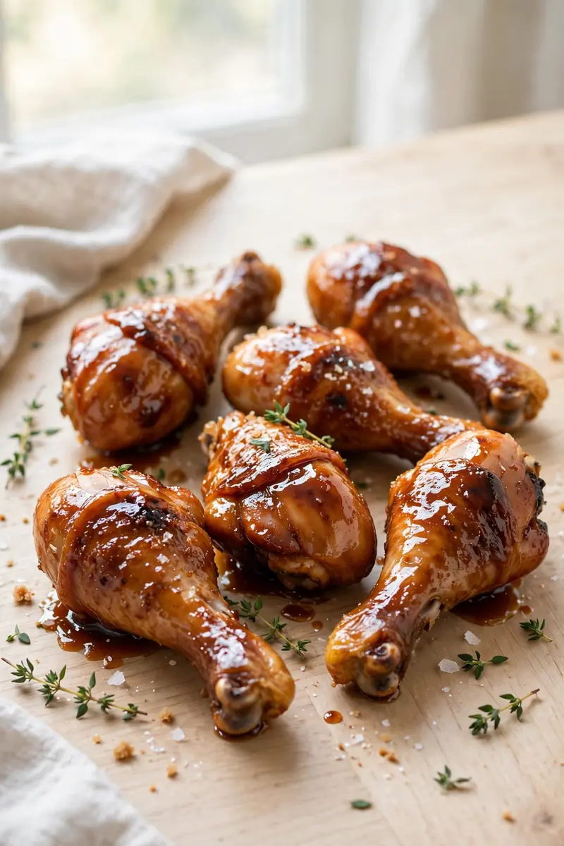 Brown sugar glazed chicken drumsticks