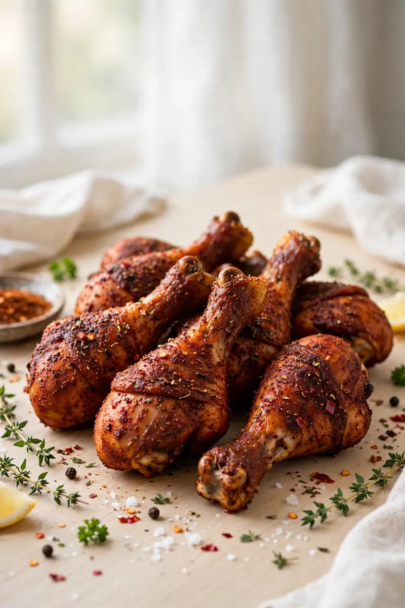 Cajun spiced chicken drumsticks