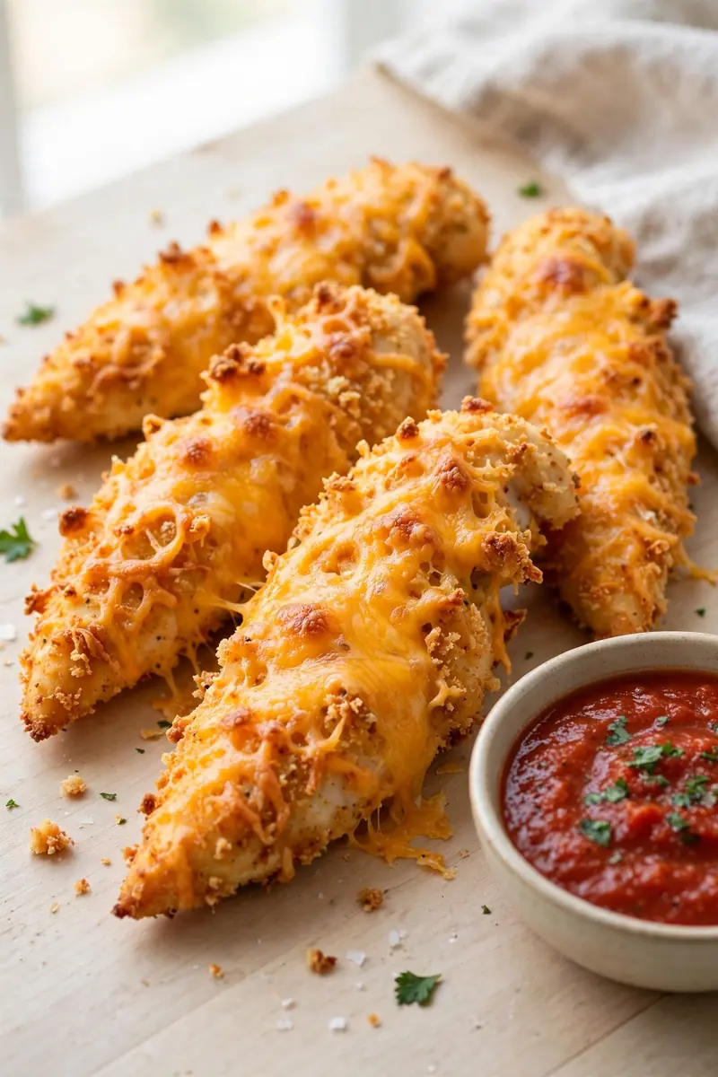 Cheesy cheddar chicken tenders