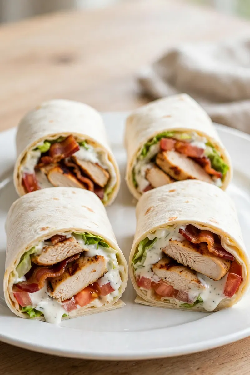 Chicken bacon ranch wraps