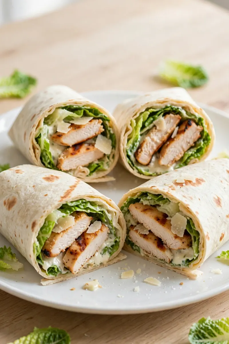 Chicken Caesar wraps