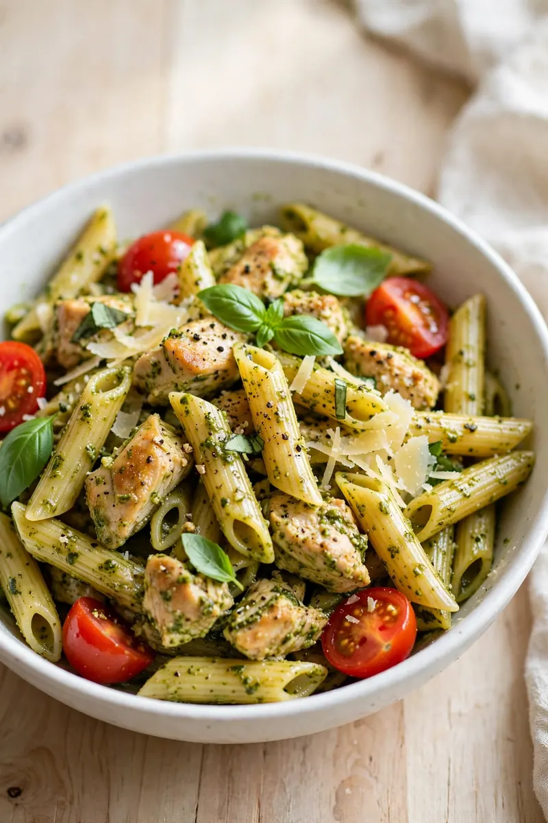 Chicken pesto pasta
