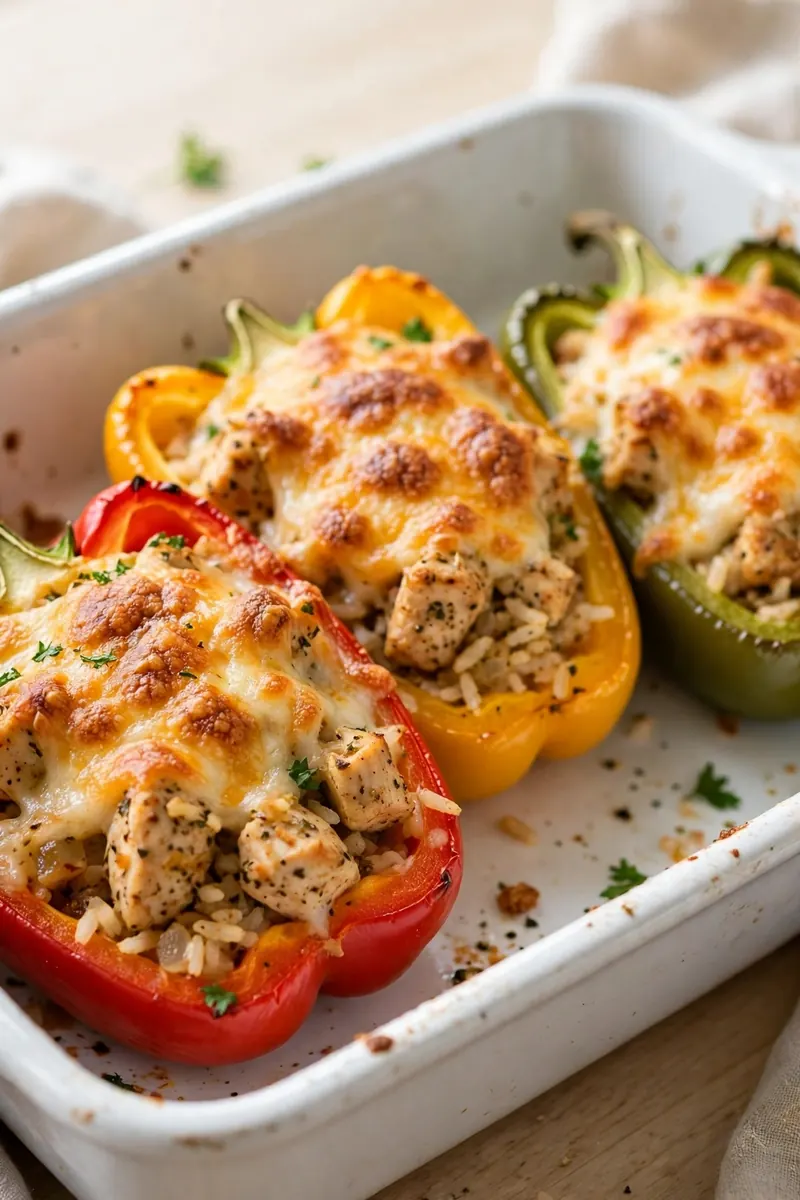 Chicken stuffed peppers