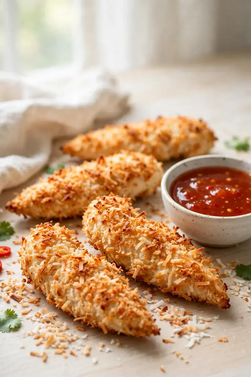 Coconut crusted chicken tenders