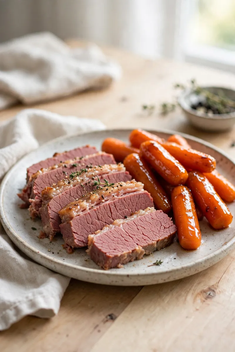 Corned Beef with Glazed Carrots