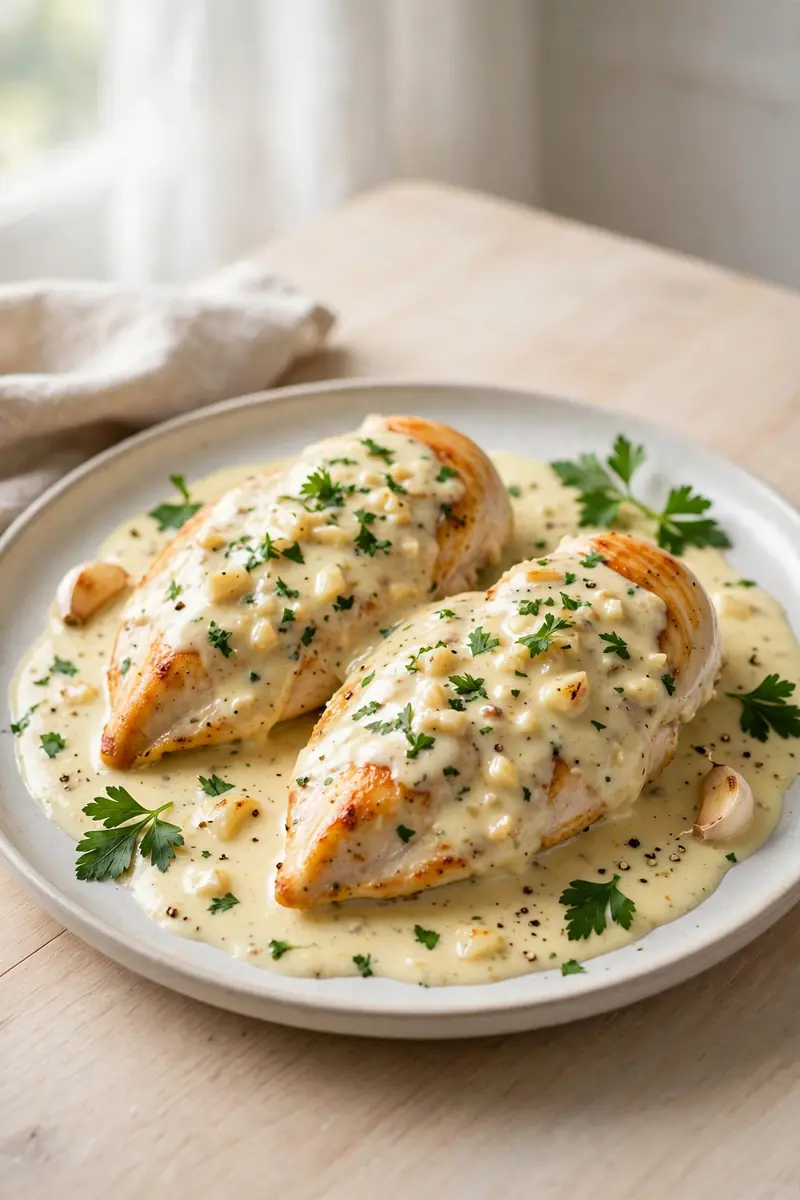 Creamy garlic chicken breast