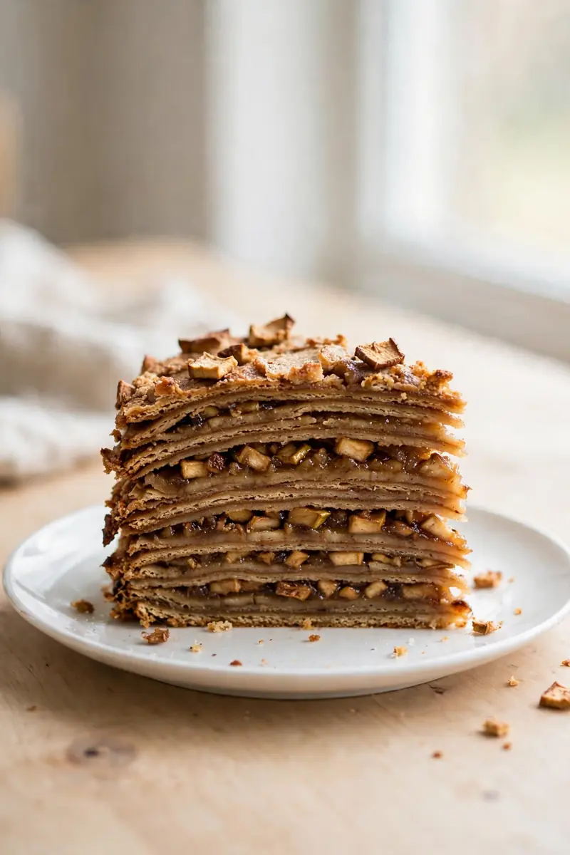 Slice of Appalachian apple stack cake