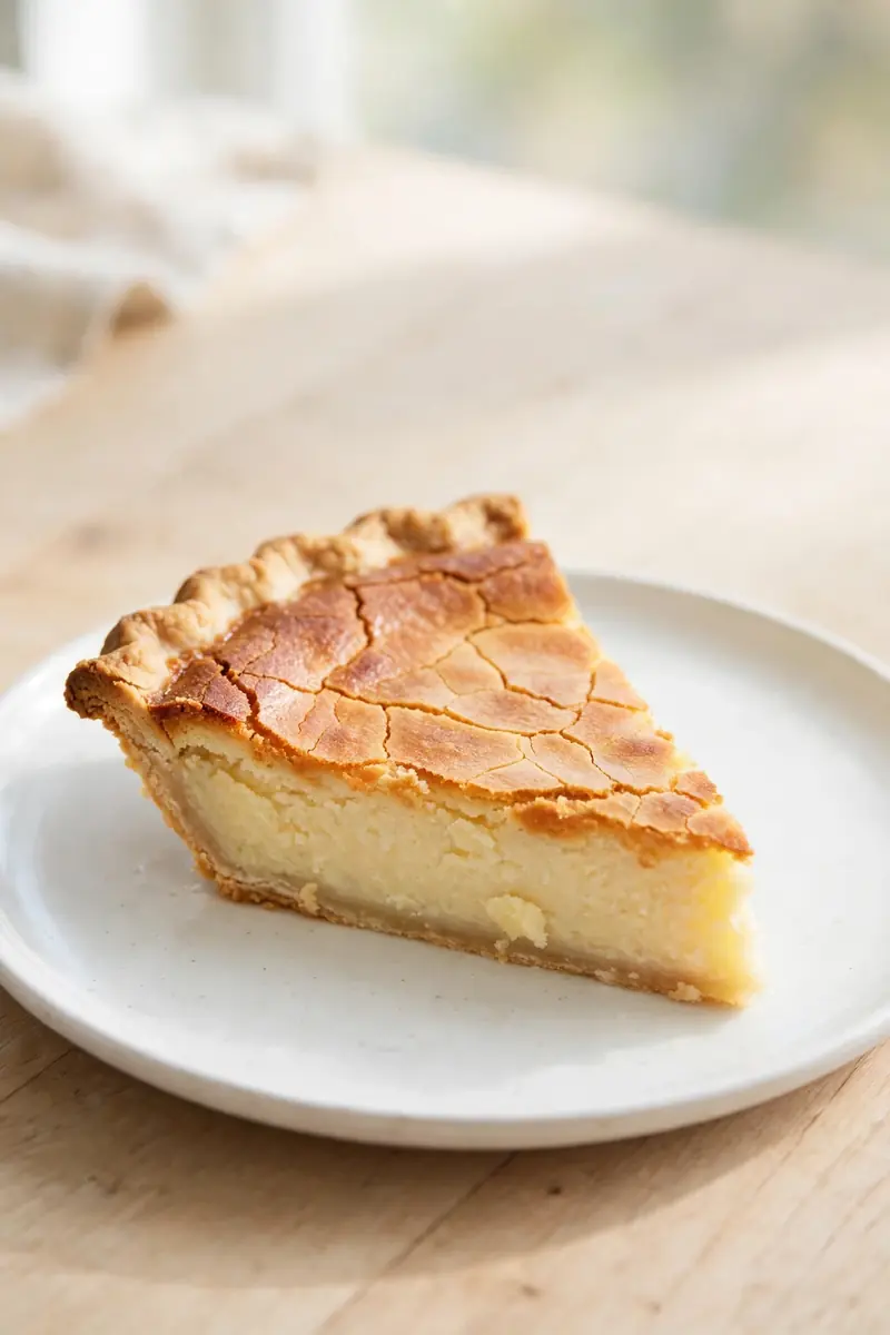 Slice of classic chess pie