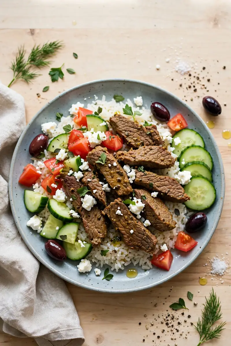 Greek Beef and Rice