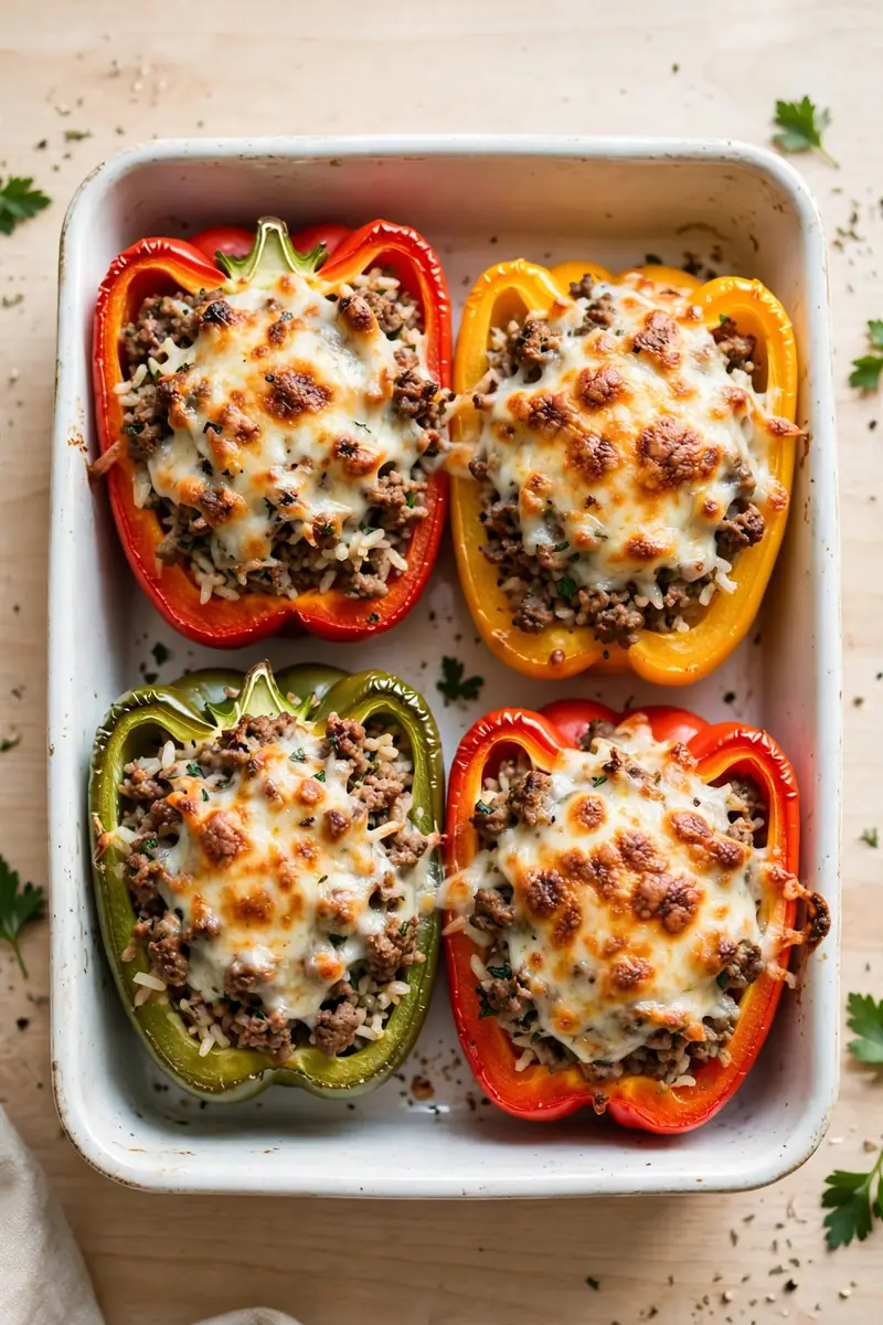 Ground Beef Stuffed Peppers