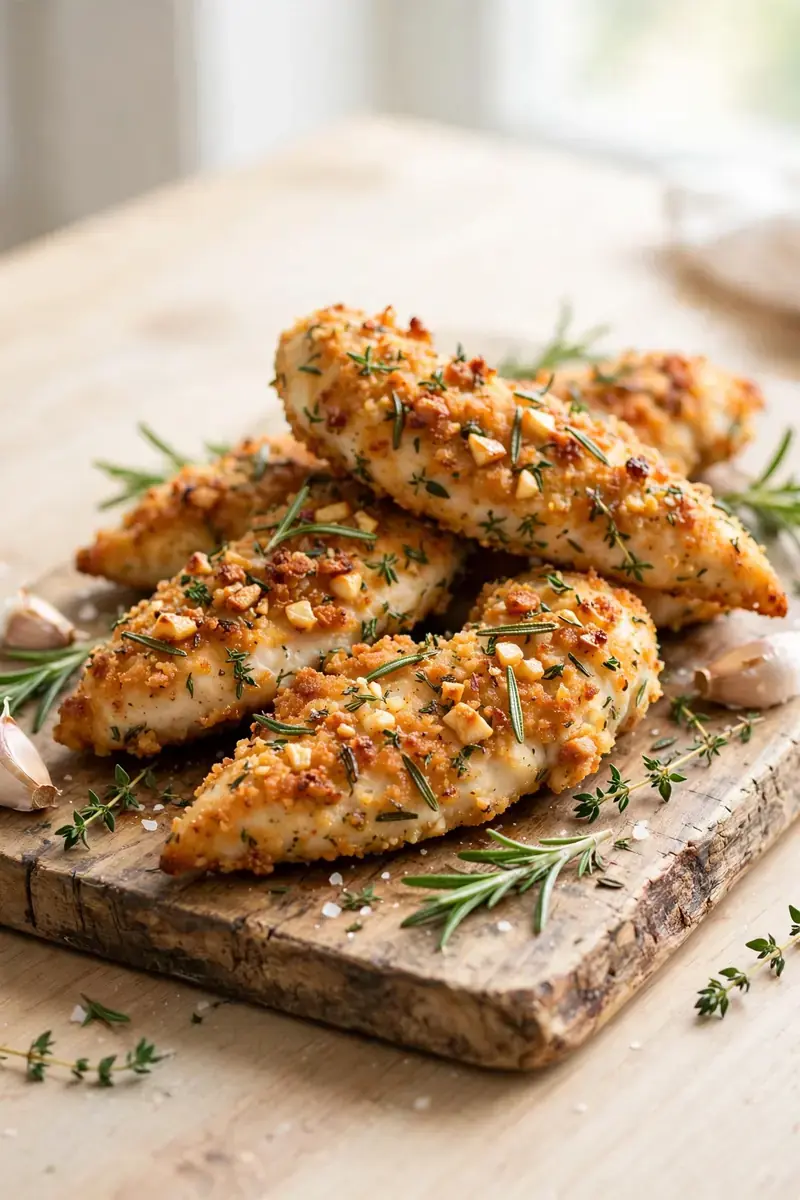 Herb and garlic chicken tenders