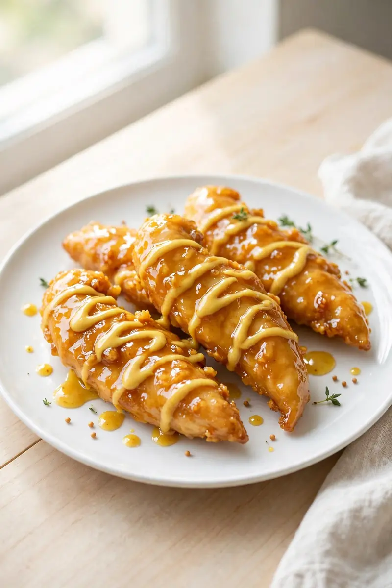 Honey mustard glazed chicken tenders