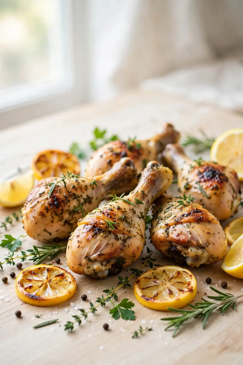 Lemon herb chicken drumsticks