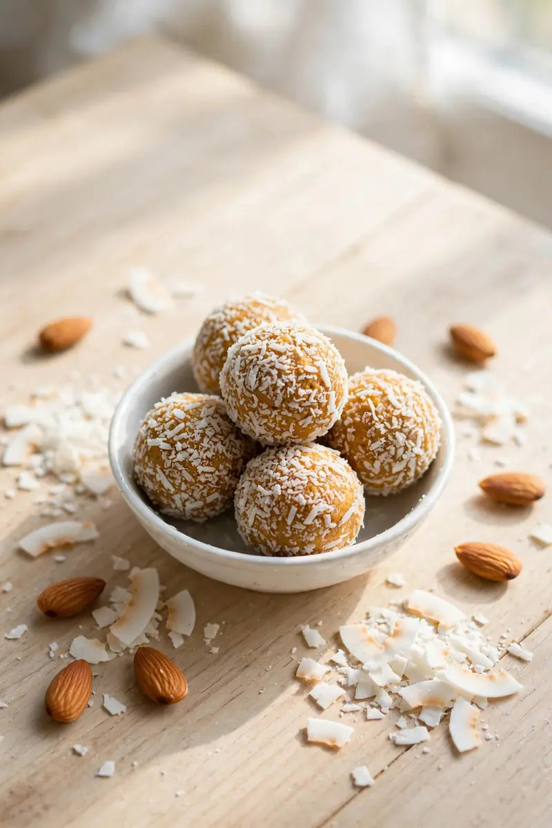 Coconut almond pumpkin protein balls