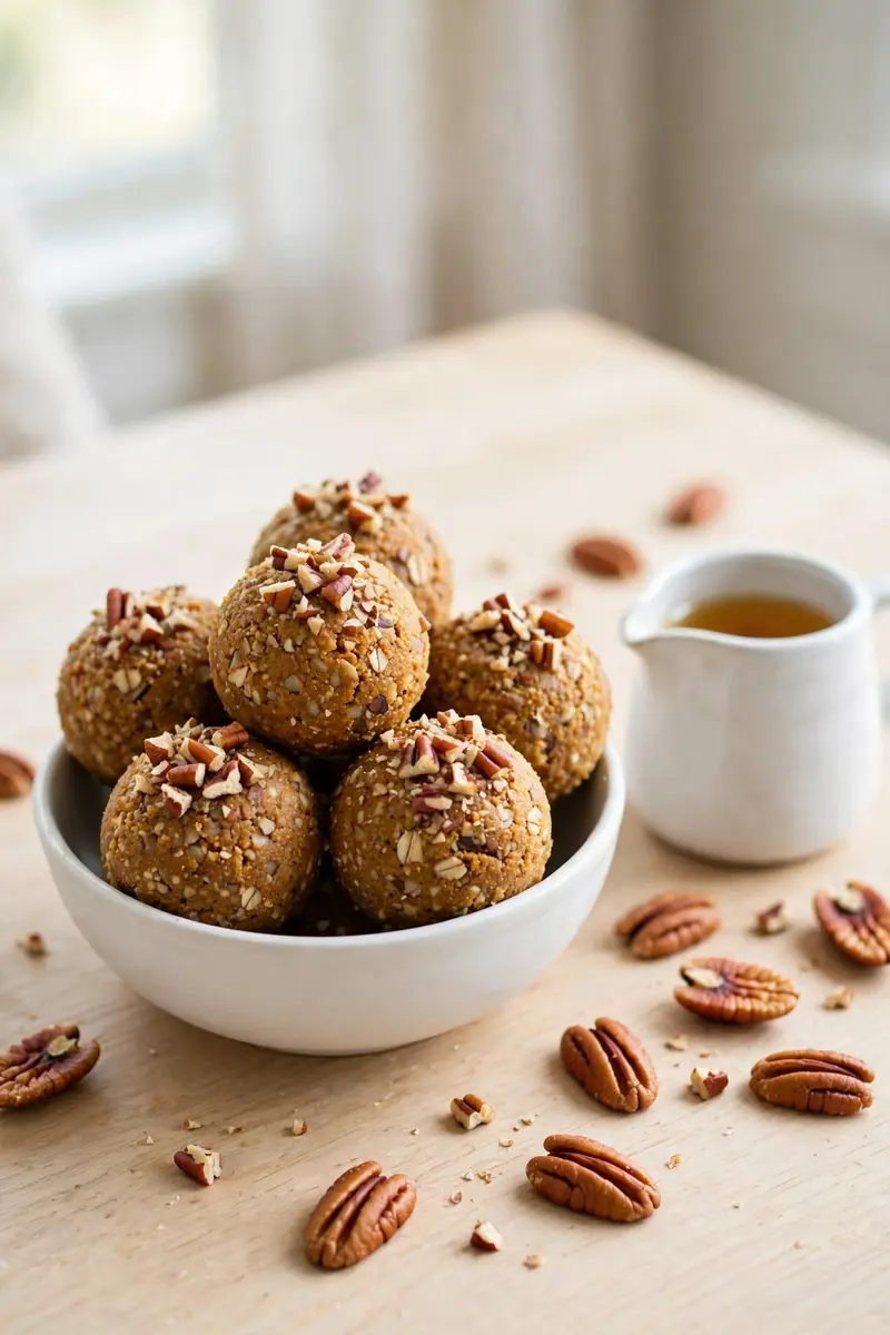 Maple pecan pumpkin protein balls