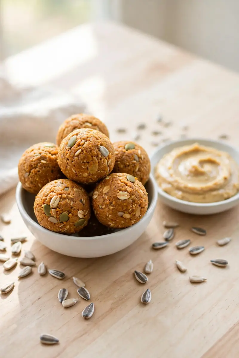 Nut-free sunflower pumpkin protein balls