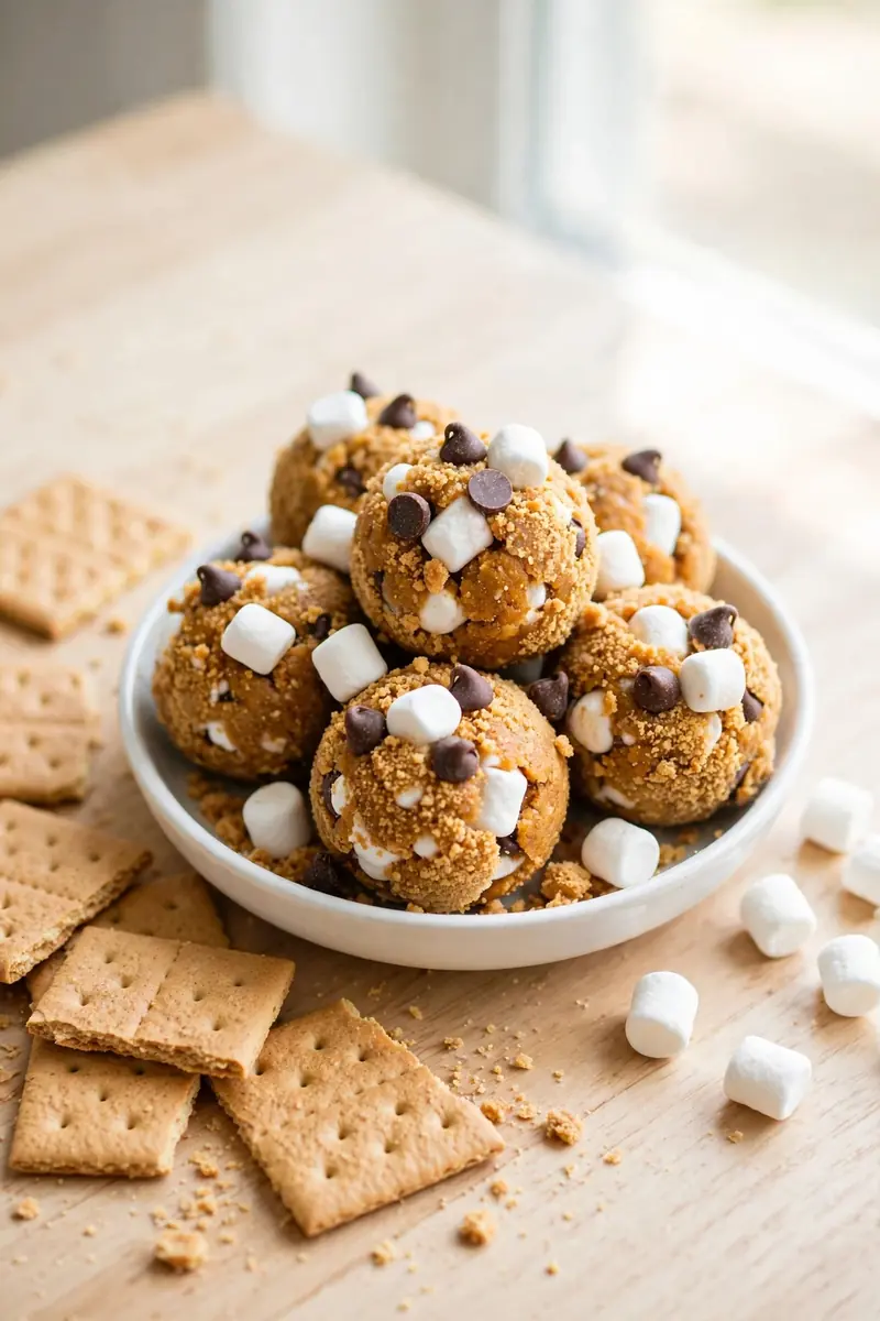 S'mores pumpkin protein balls