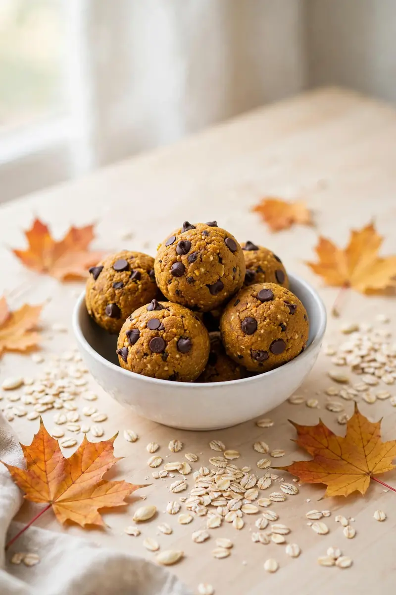Vegan pumpkin protein balls