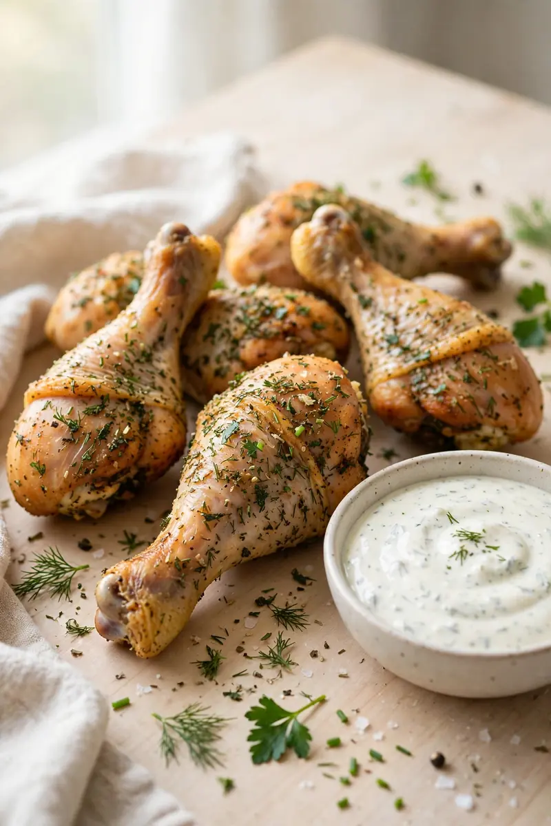 Ranch seasoned chicken drumsticks
