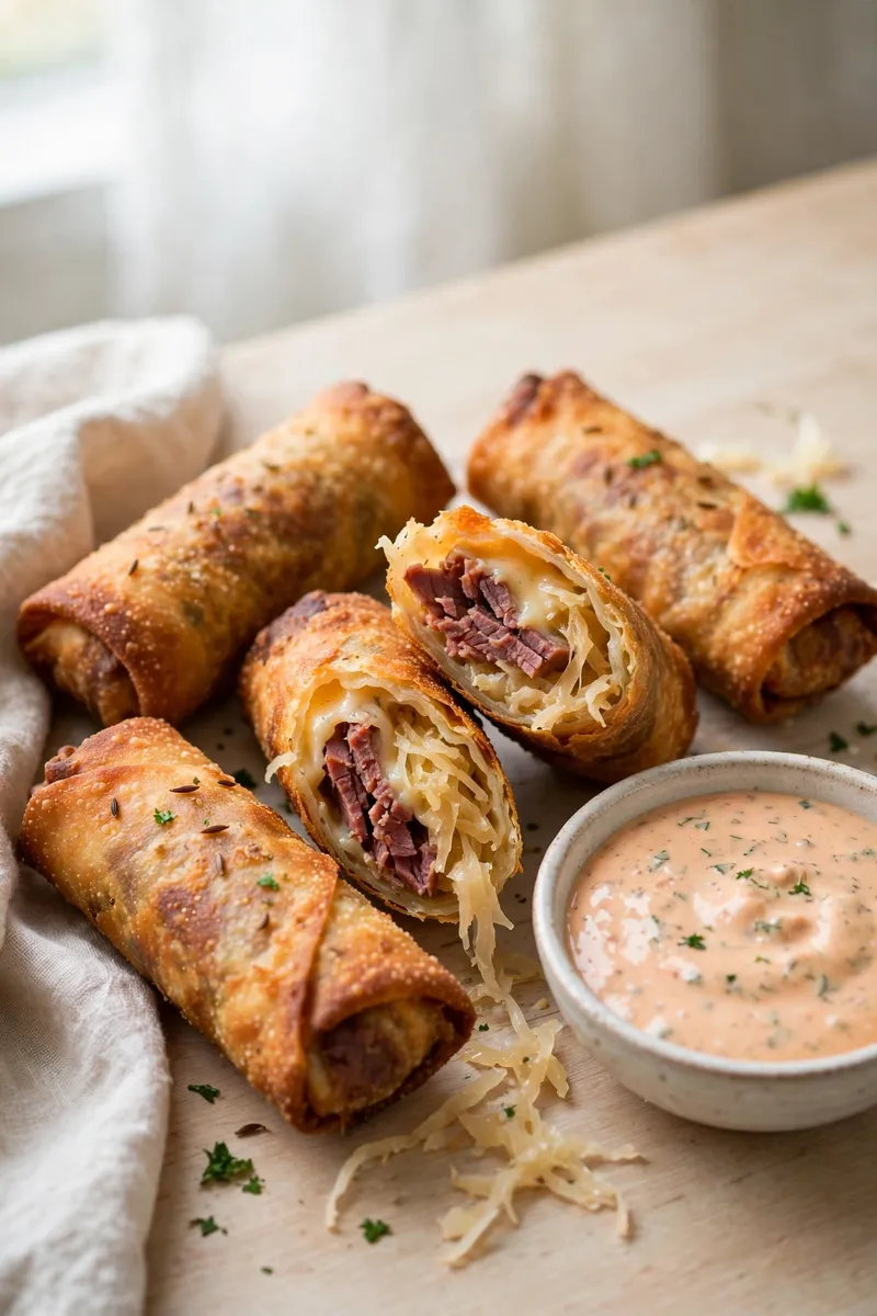 Reuben Egg Rolls